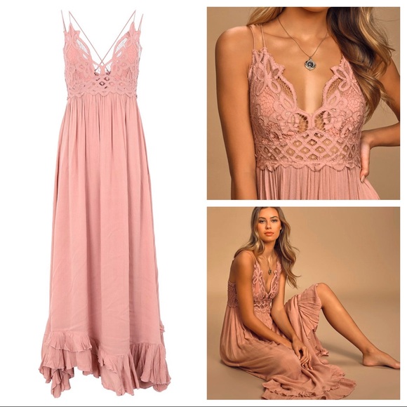 SALE NWT $128 Free People Adella Maxi Slip Dress - Picture 5 of 7